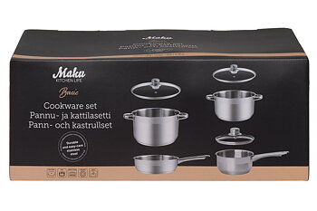 Basic panna och kastrull, set 7 delar