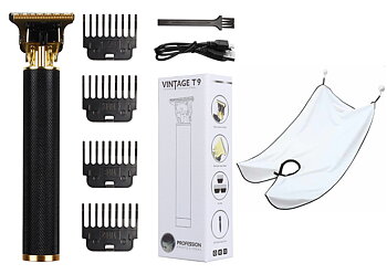 Hair & Beard Trimmer Deluxe Kit + Free Shaving Apron - Black