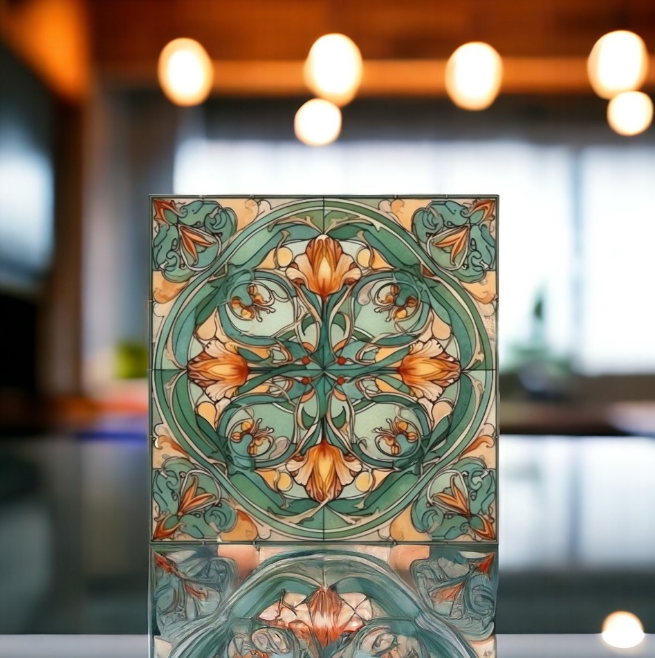 Art nouveau modell 7 Kakeldekor