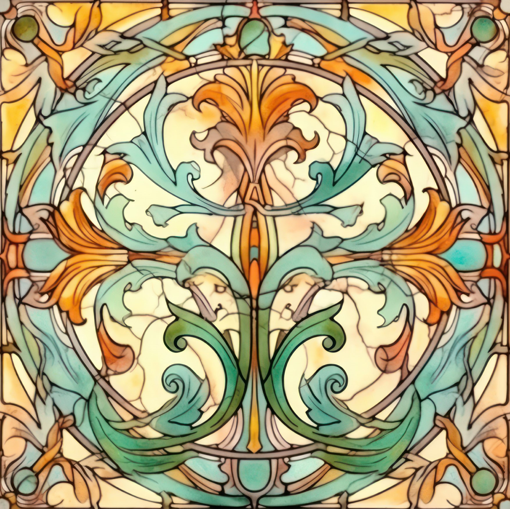 Art nouveau modell 12 Kakeldekor - 2