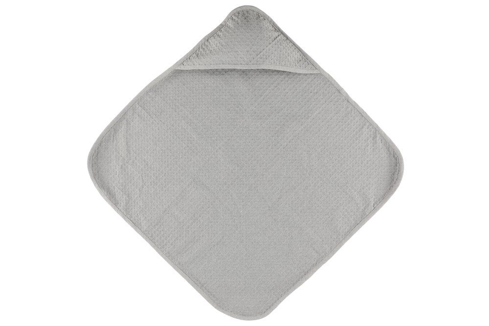 Handduk med huva 80x80cm ljusgrå