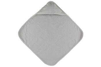 Handduk med huva 80x80cm ljusgrå