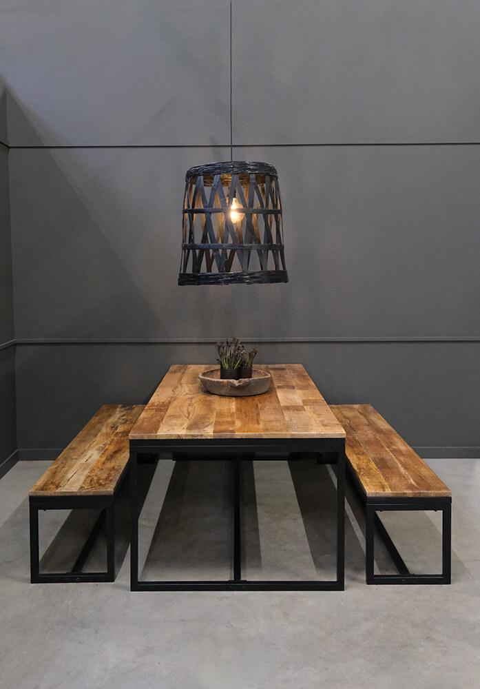 Tulda Taklampa i bambu Svart H 70 cm  - 3