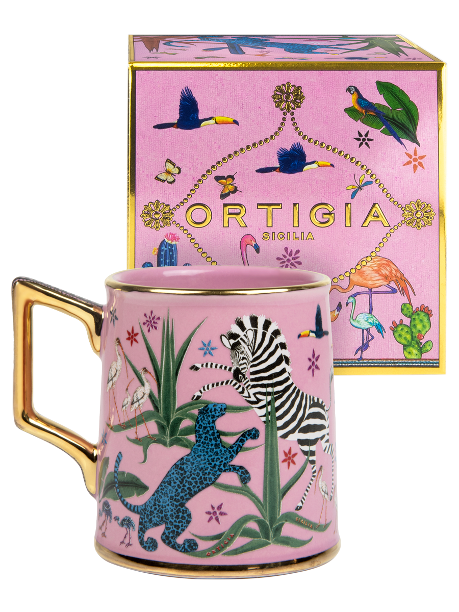 ORTIGIA Tazza Jungle Mug Ceramic Pink