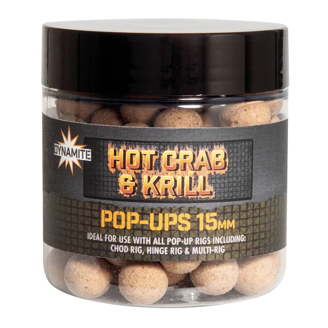 Dynamite Baits Hot Crab &amp; Krill Pop-Ups 15mm