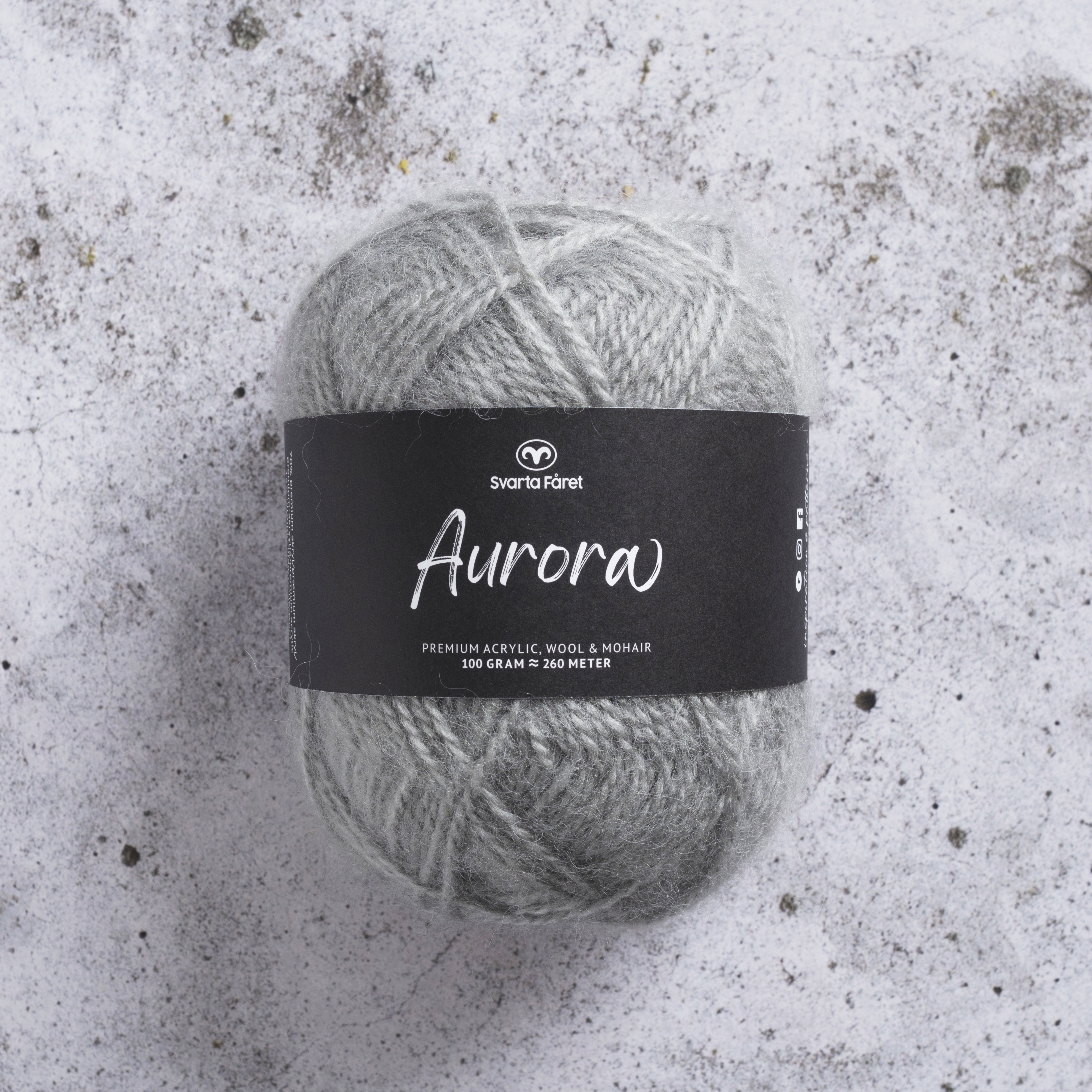 Svarta Fåret Aurora 100 g pearl grey 31609