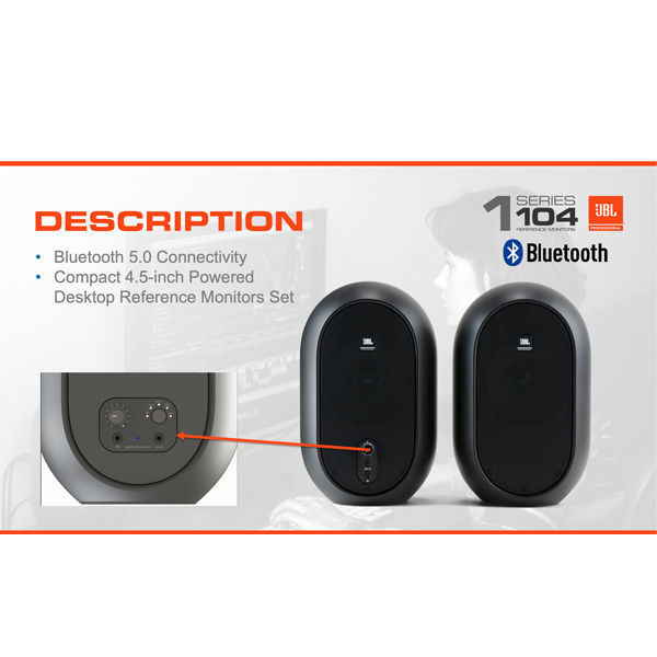 JBL 104 Studio Monitors Bluetooth | black - 8
