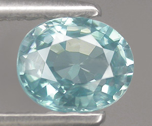 Preciosa piedra preciosa de circón azul natural de talla ovalada de 0,54 ct
