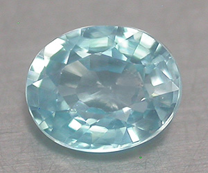 Preciosa piedra preciosa de circón azul natural de talla ovalada de 0,54 ct - 3