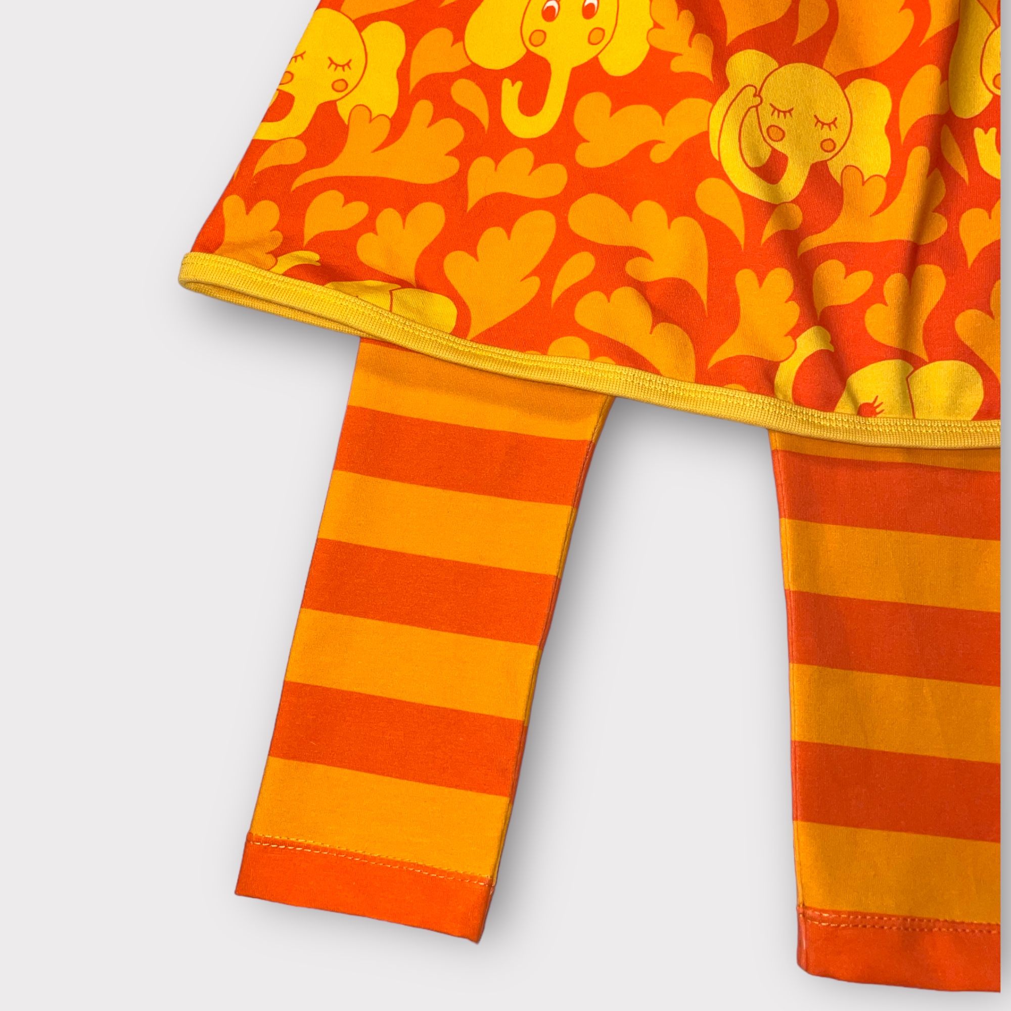 Leggings randig gul/orange