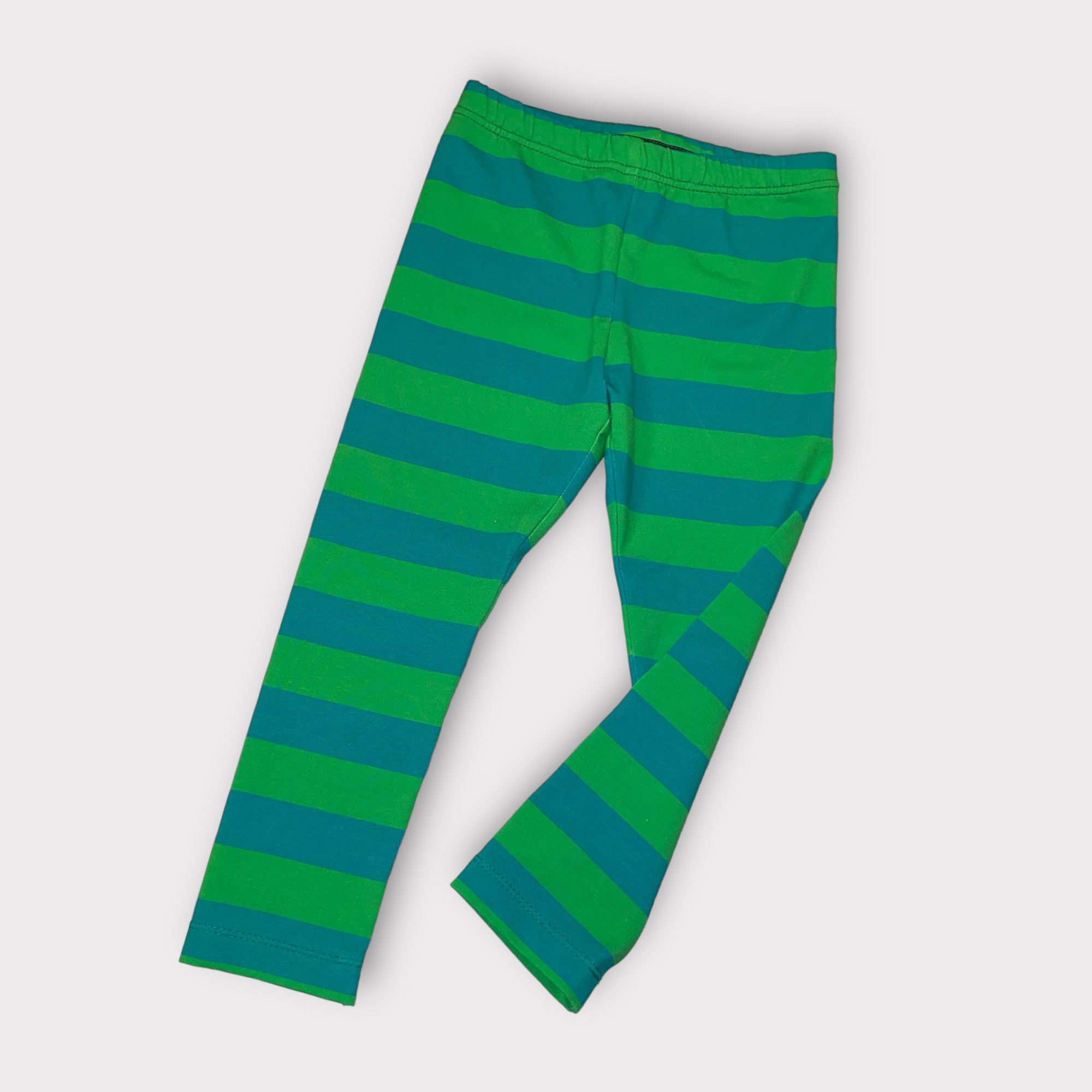 Leggings randig grön