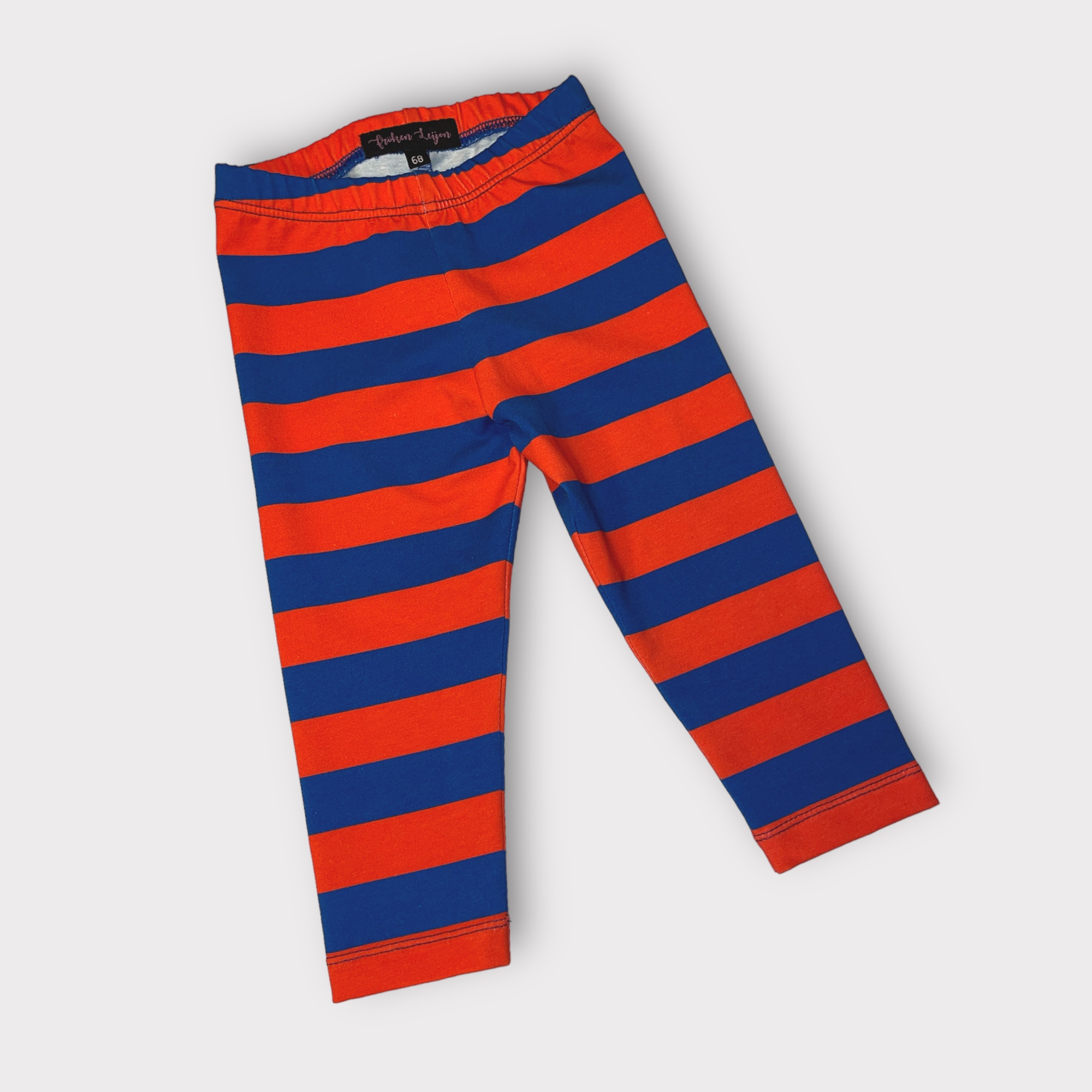 Leggings randig blå/röd