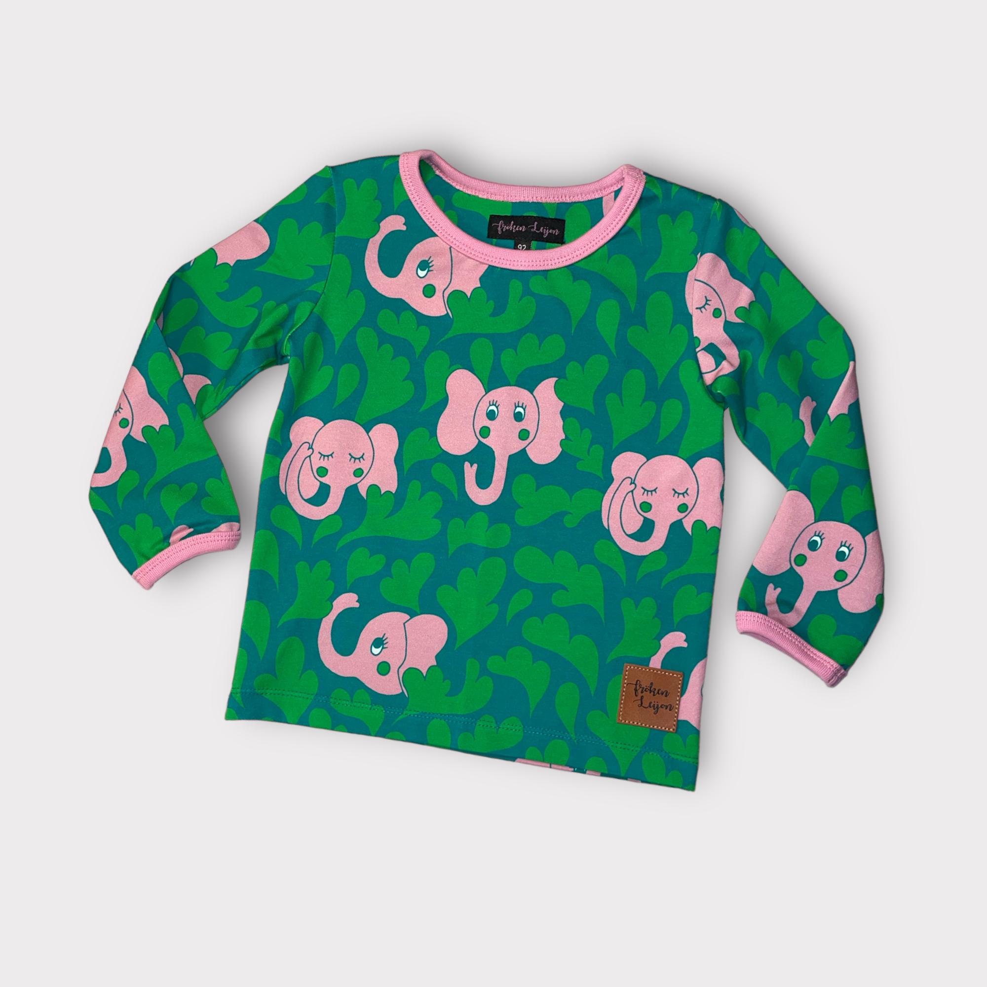 Tröja ”Eli Elefant” grön stl. 86 och 98