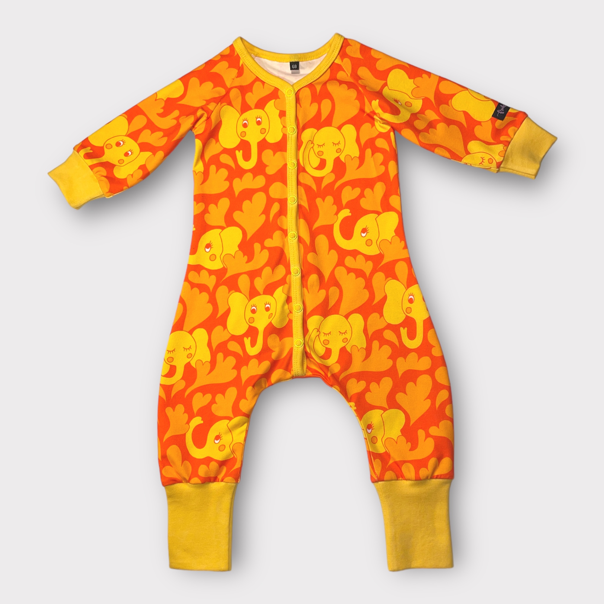 Babydress ”Eli Elefant” gul