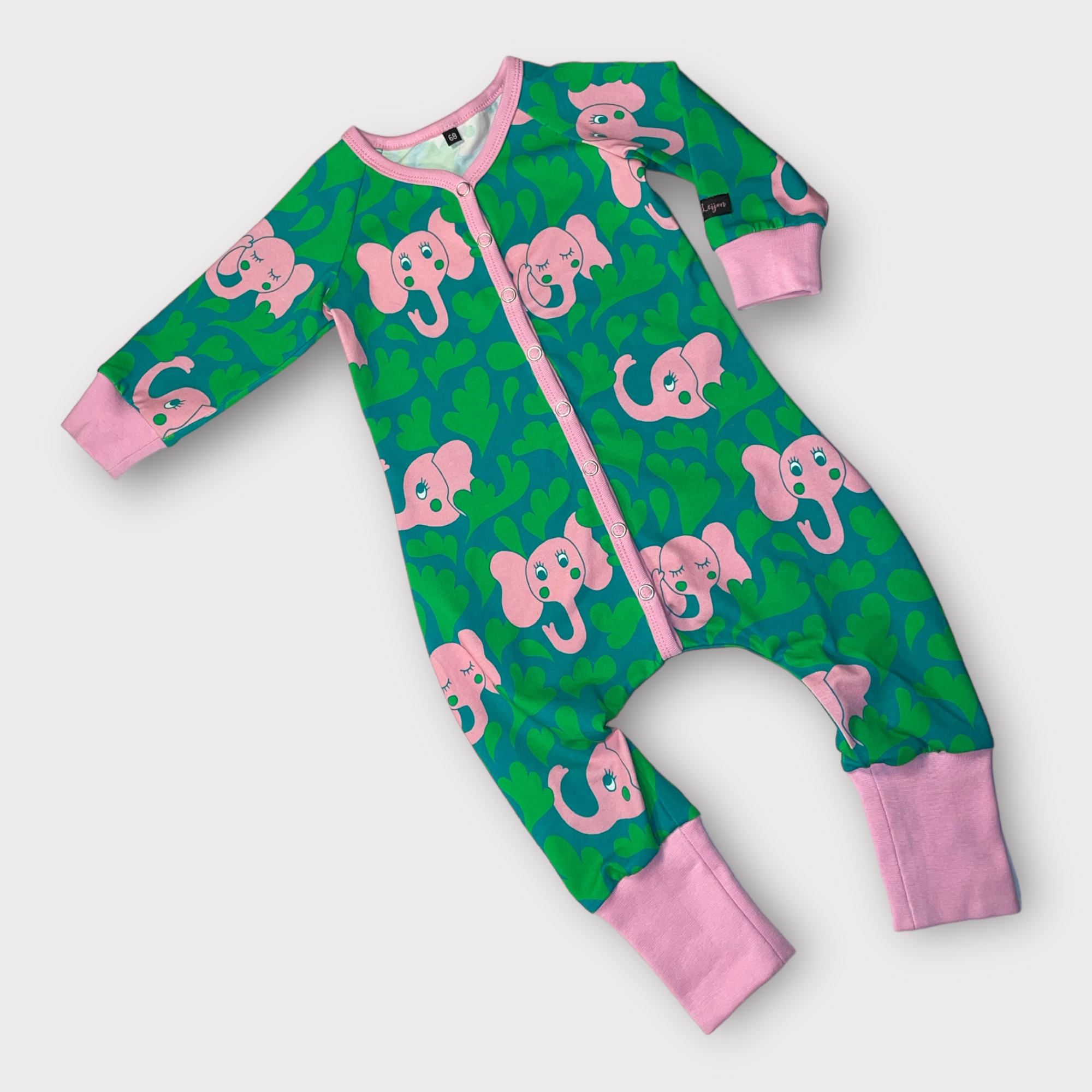 Babydress ”Eli Elefant” grön stl. 74 - 4