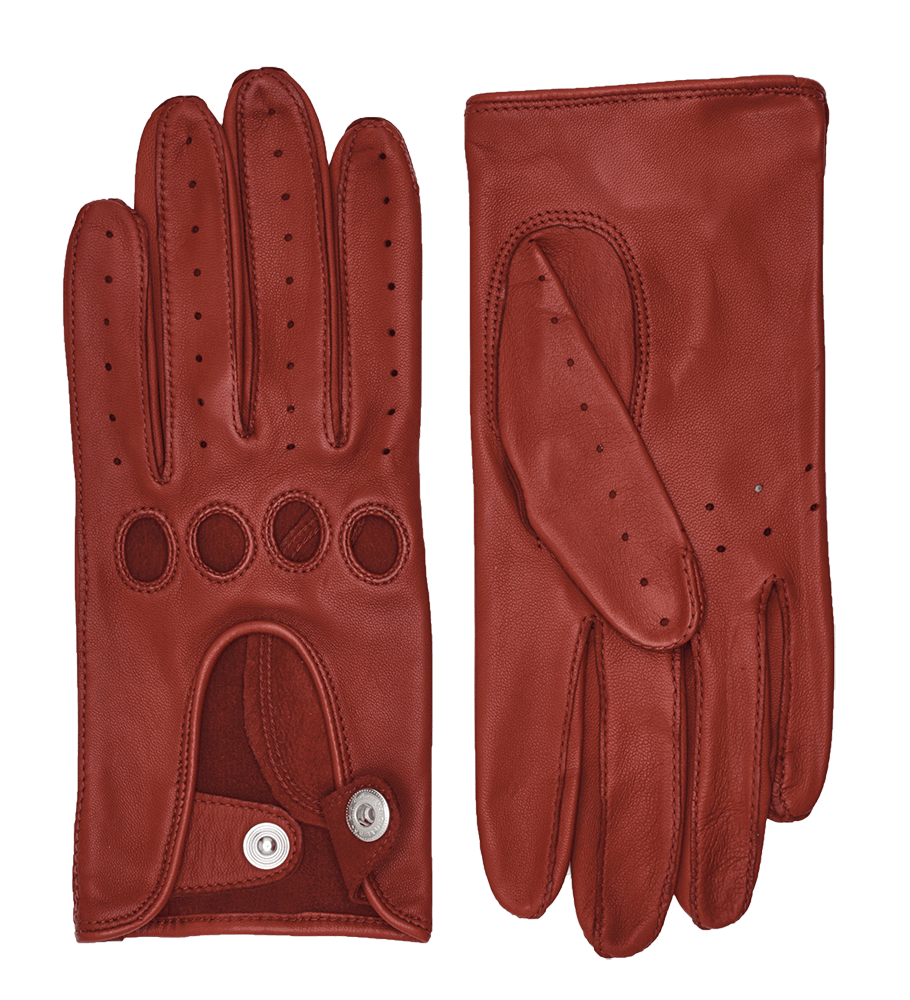 Rhanders Gloves, driving gloves, red