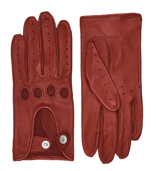 Rhanders Gloves, driving gloves, red
