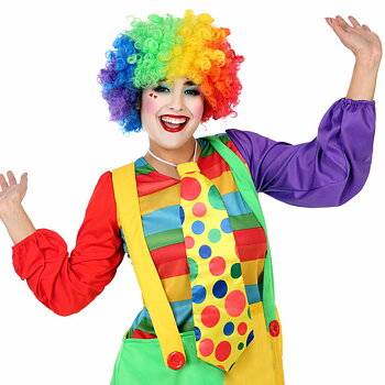 Stor Clown-Slips på en färgglad clown