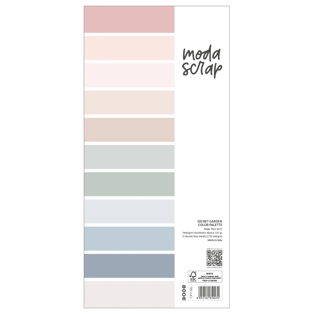 MODASCRAP -MODASCRAP COLOR PALETTE - SECRET GARDEN 6X12"