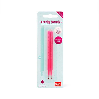 Refills til Lovely friends/Cuddling pets pens, 2 stk., Neonrosa