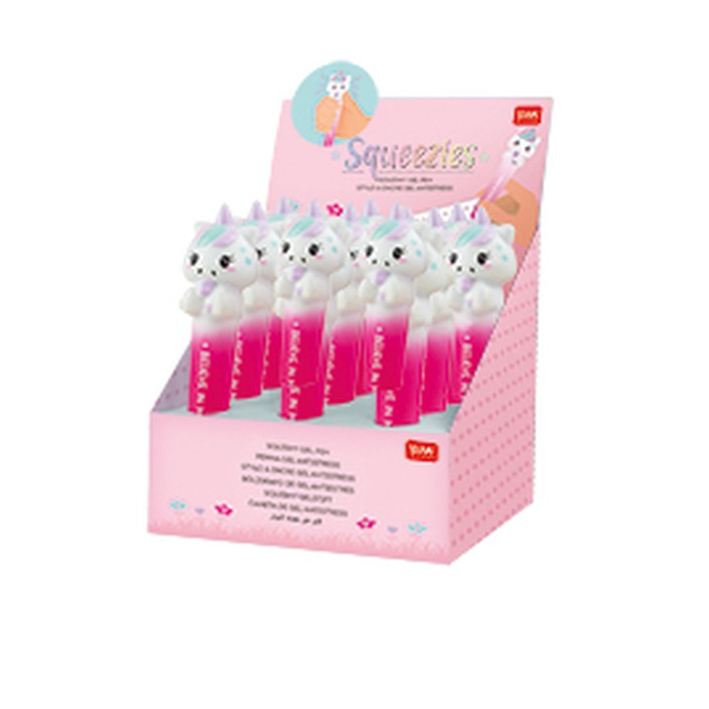 Squishy gel pen, Unicorn, Sort - 2