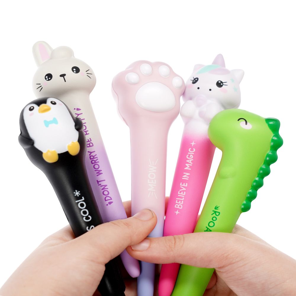 Squishy gel pen, Unicorn, Sort - 6