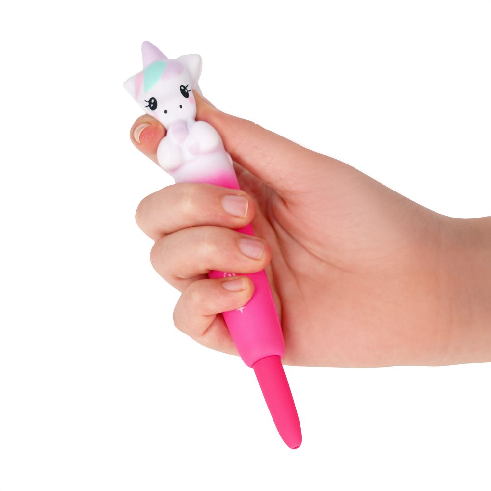Squishy gel pen, Unicorn, Sort - 5