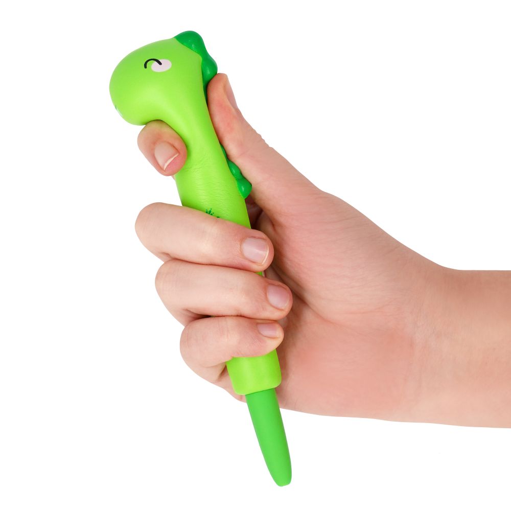 Squishy gel pen, Dino, Blå - 5