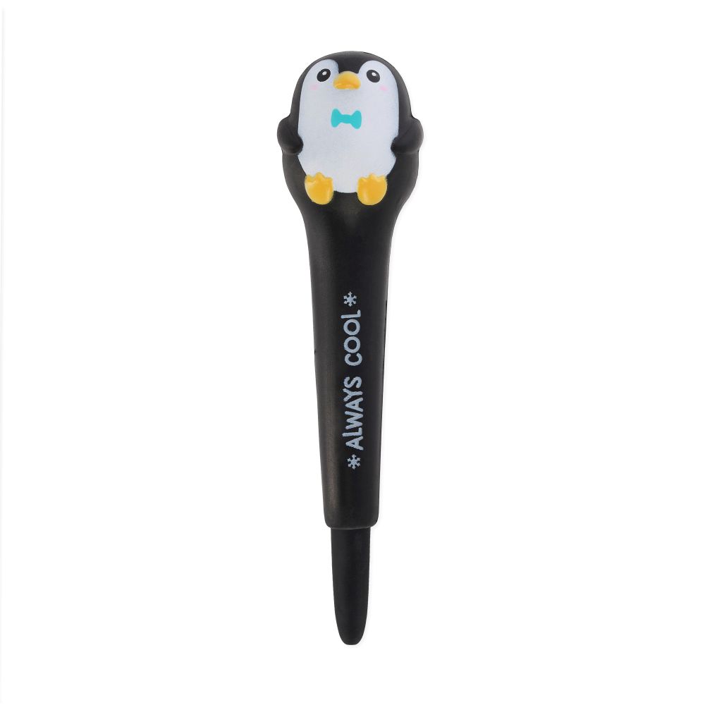 Squishy gel pen, Penguin, Svart