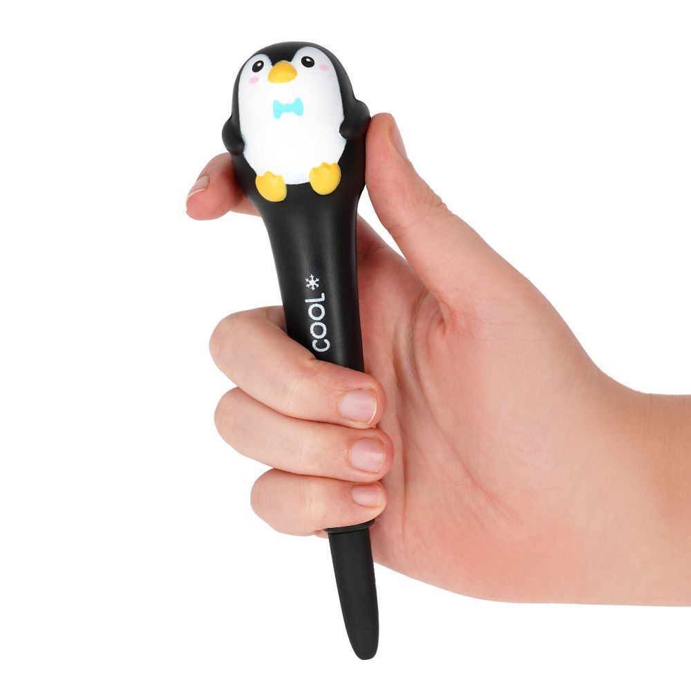 Squishy gel pen, Penguin, Svart - 4
