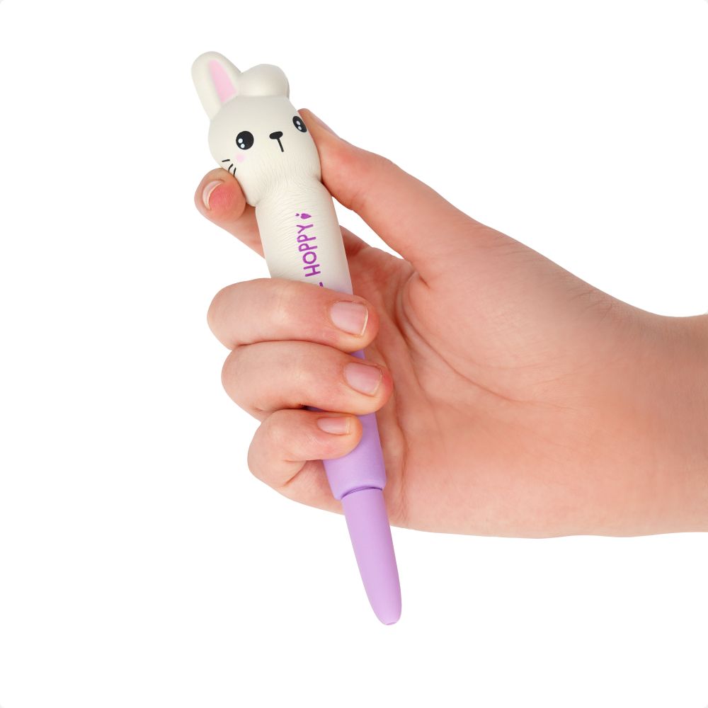 Squishy gel pen, Bunny, Sort - 5