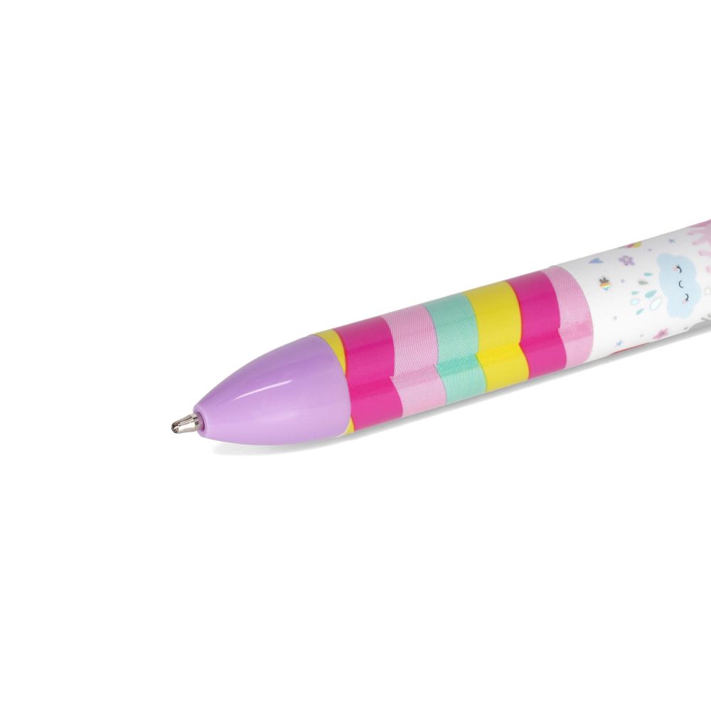 Click & Clack, Unicorn, lila och rosa, Kulspetspenna med två färger - 3