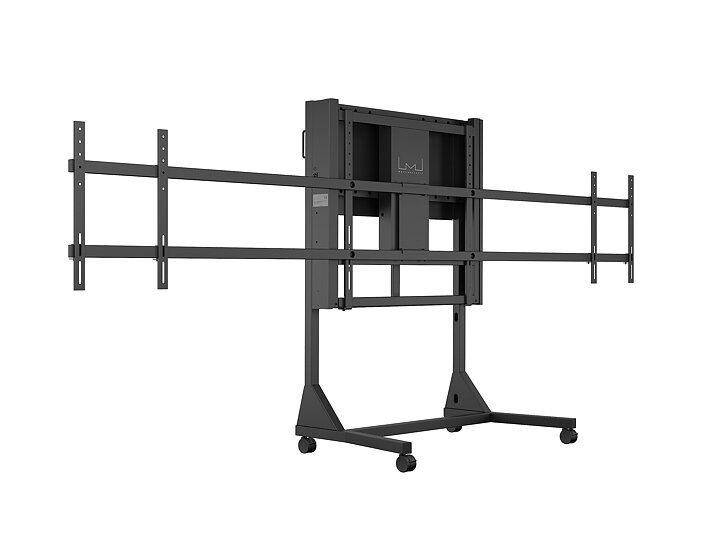 M Motorized Floorstand Dual Screen Pro 110" Black SD