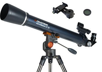 CELESTRON ASTROMASTER LT 70AZ - MED SMARTPHONEADAPTER OCH MÅNFILTER