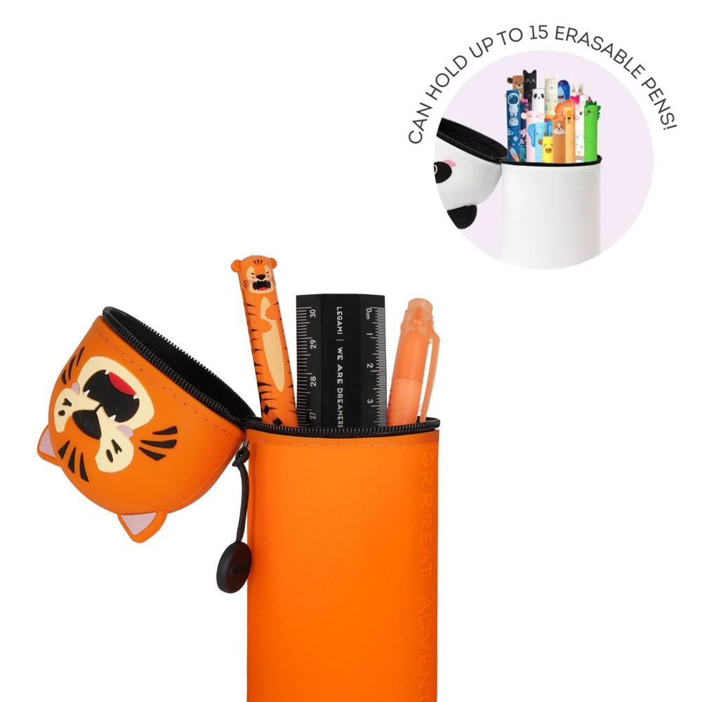 Pennfodral av silikon, Kawaii, Tiger - 4