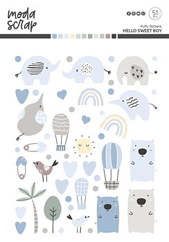 MODASCRAP -PUFFY STICKERS - HELLO SWEET BOY