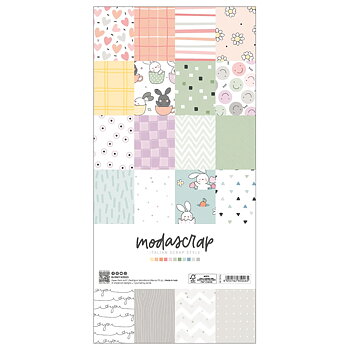 MODASCRAP -PAPER PACK BUNNY KISSES 6X12"