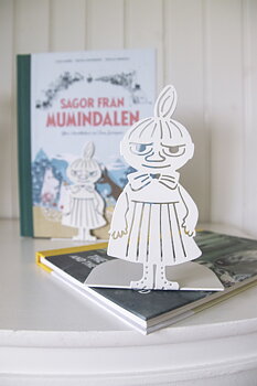 Mumin :  Lilla My Bokstöd - Set med två st i vitlackad plåt