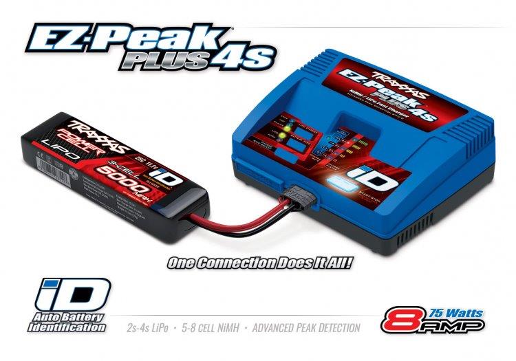 Traxxas Laddare EZ Peak Plus 8A och 4S 14,8v Li-Po 6700mAh Combo - 7