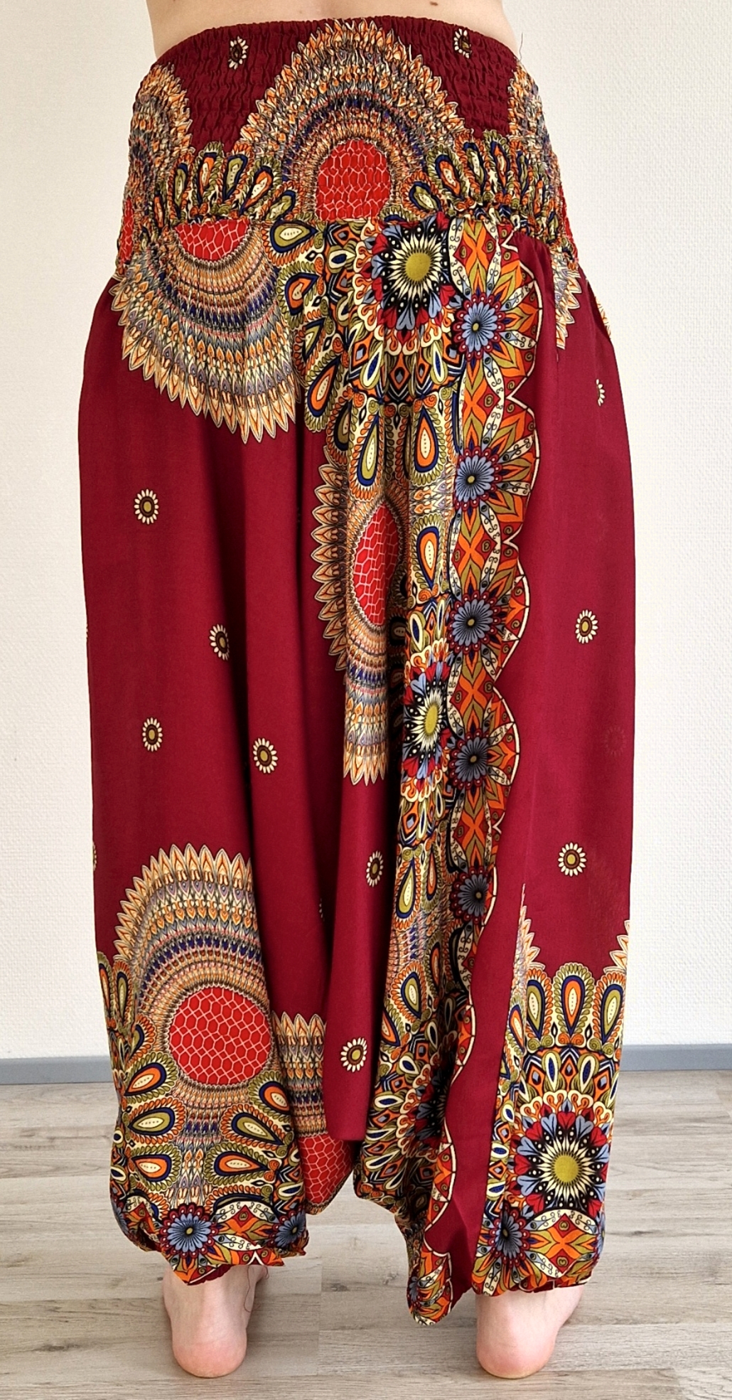  Haremsbyxor - Baggy - Thin Rayon - Mandala med Solrosor - 2