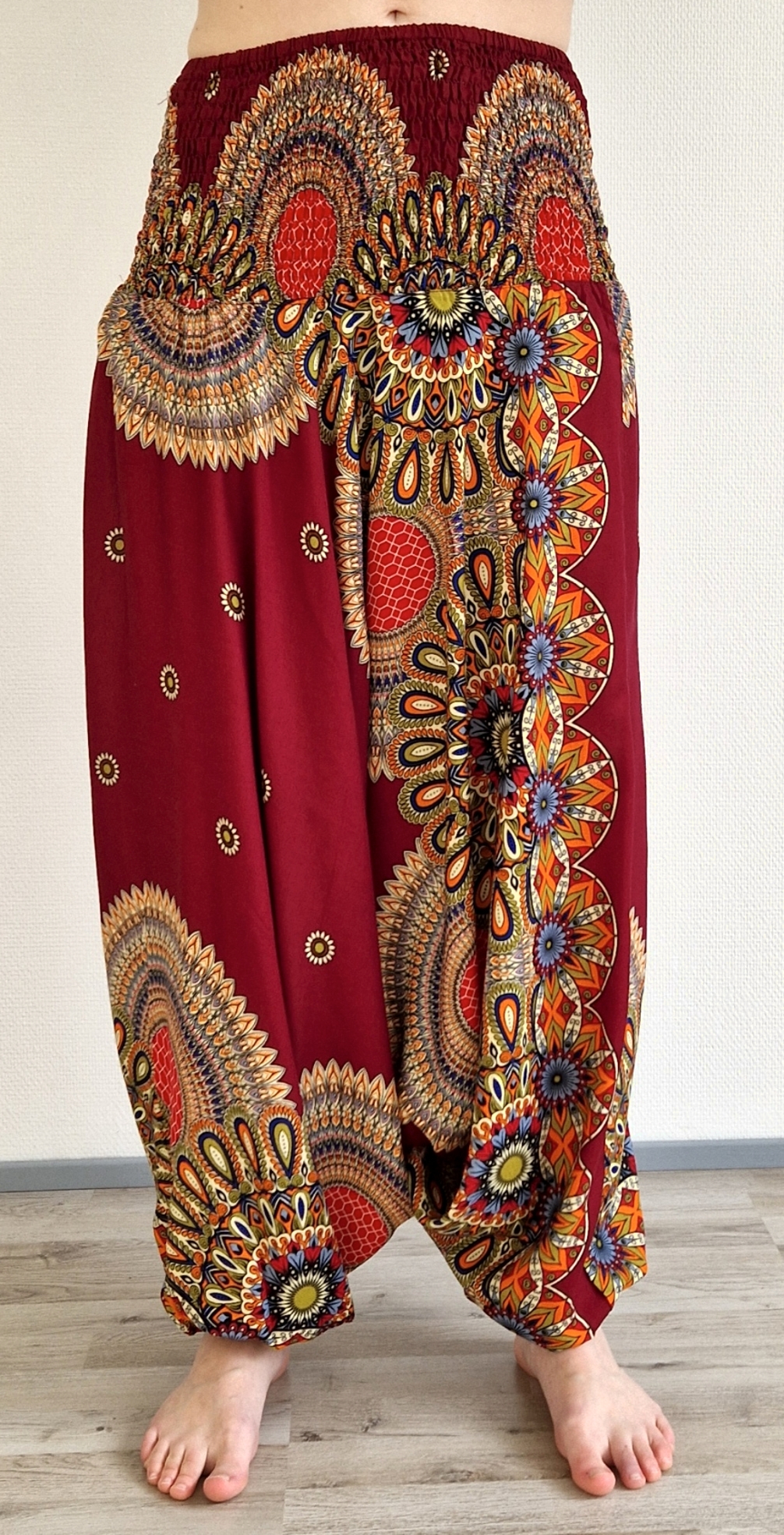  Haremsbyxor - Baggy - Thin Rayon - Mandala med Solrosor - 3