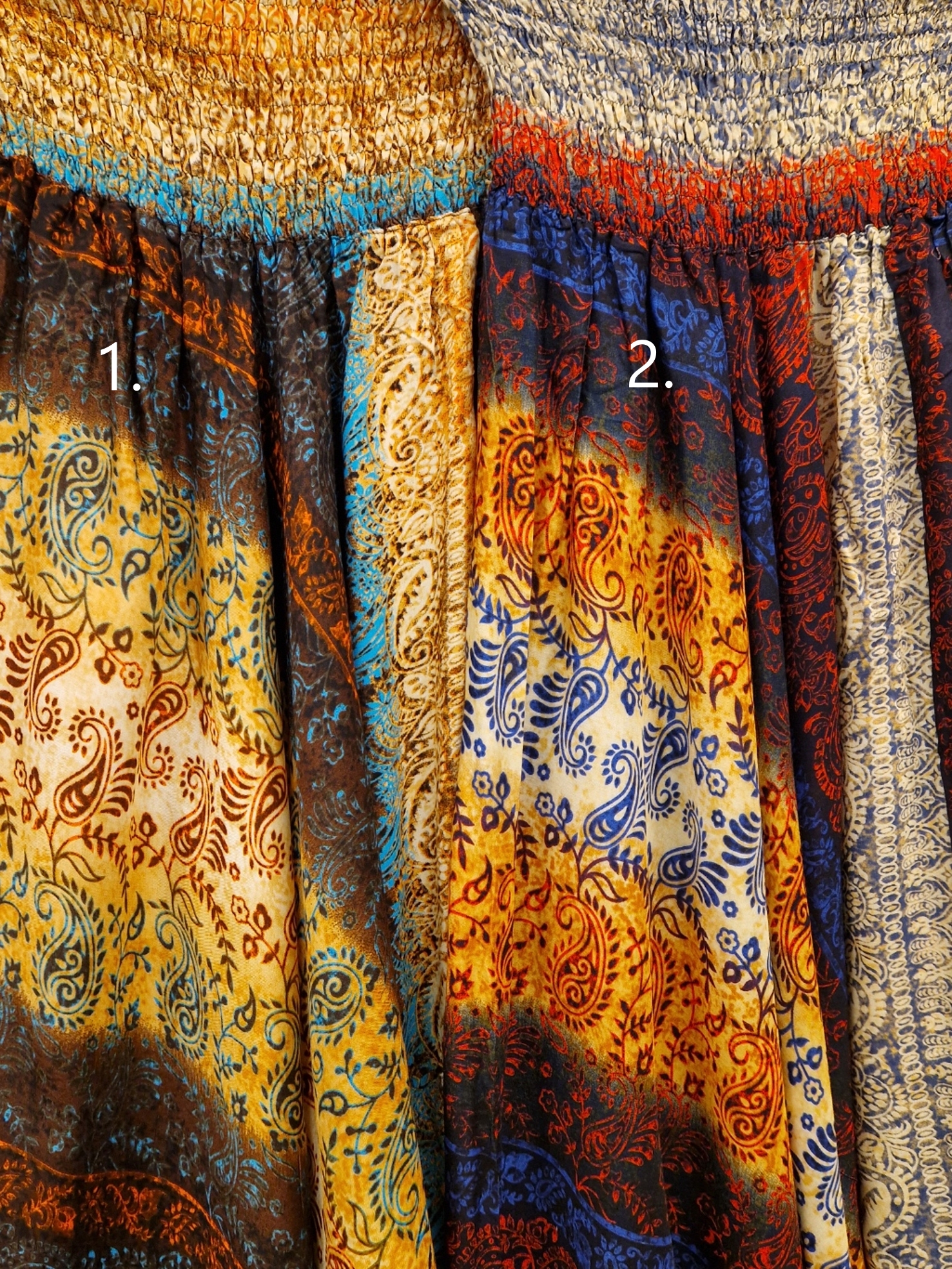  Haremsbyxor - Baggy - Thin Rayon - Paisley med Blommor - 3