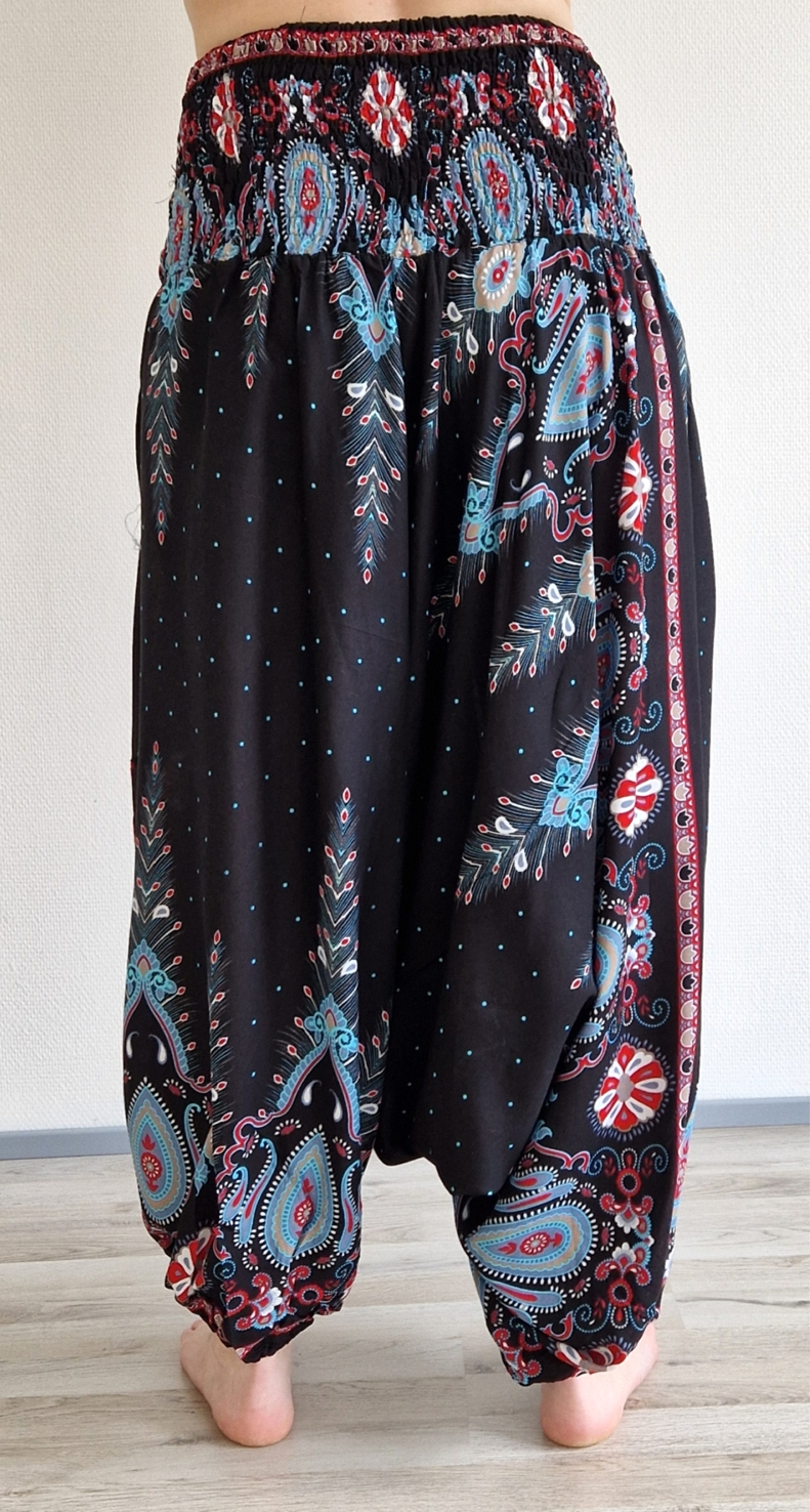  Haremsbyxor - Baggy - Thin Rayon - Prickiga med Paisley - 2