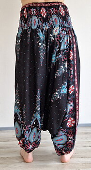  Haremsbyxor - Baggy - Thin Rayon - Prickiga med Paisley