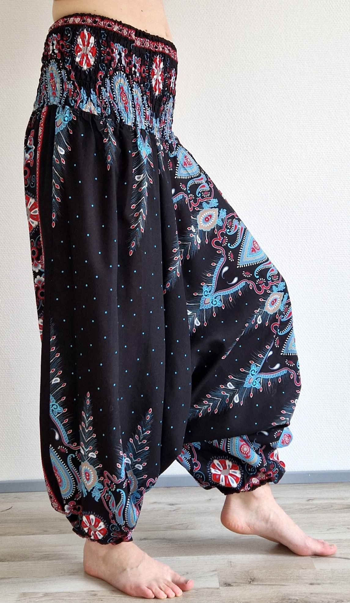  Haremsbyxor - Baggy - Thin Rayon - Prickiga med Paisley