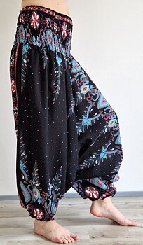  Haremsbyxor - Baggy - Thin Rayon - Prickiga med Paisley