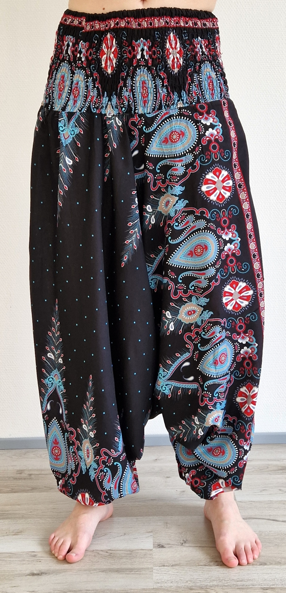  Haremsbyxor - Baggy - Thin Rayon - Prickiga med Paisley - 3