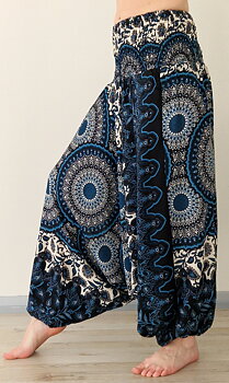  Haremsbyxor - Baggy - Thin Rayon - Mandala Multi