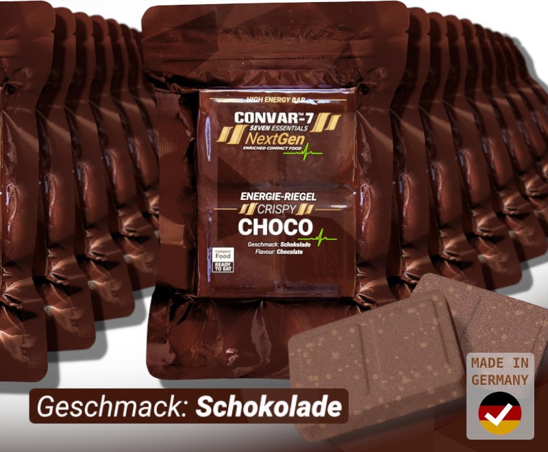 Convar Emergency Food | NextGen Energy Bar Crispy Choco 10 års hållbarhet | 120g - 2