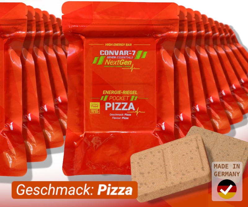 Convar Emergency Food | NextGen Energy Bar Pocket Pizza 10 års hållbarhet | 120g - 2